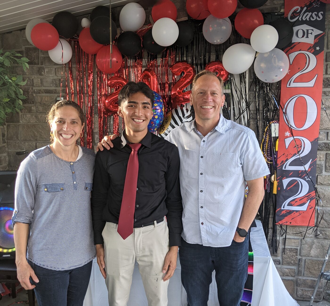 A First Degree Scholar celebrating with family